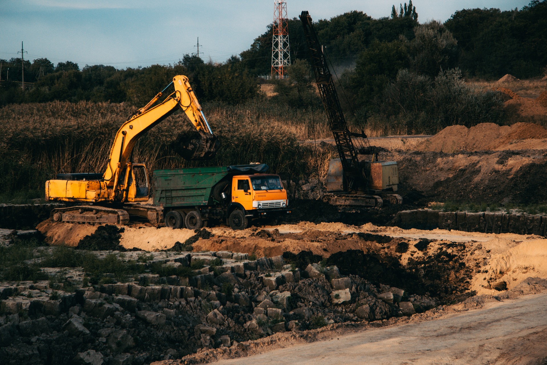 Mining and construction site